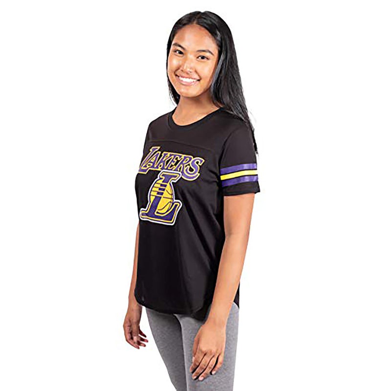 Ultra Game NBA Official Women's Soft Mesh T-Shirt, Los Angeles Lakers, Black, Medium - Image 2